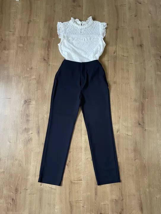 Calça Social feminina azul marinho tam P Mediterrânea