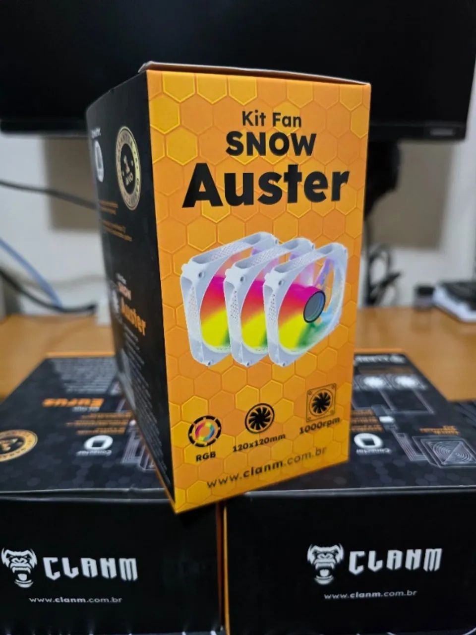 Kit 3 Cooler Fans RGB Snow Auster Branco - Foto 3
