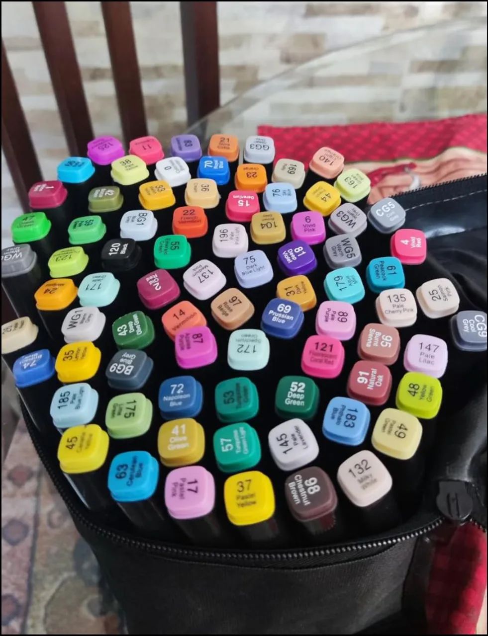 Kit de 80 Canetas Marcador Permanente Ponta Dupla