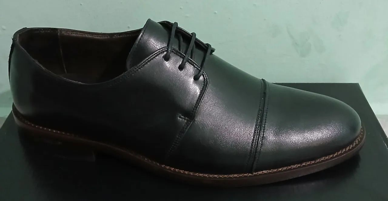 Sapato Social Cns Masculino Couro Preto