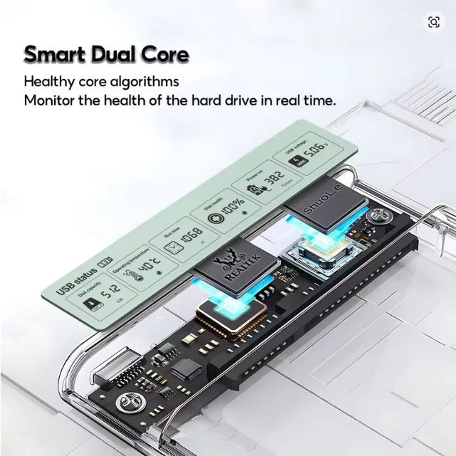 Gaveta, caixa hdd 2.5 ssd sata para usb 3.2 com adaptador 5gbps  - Foto 5