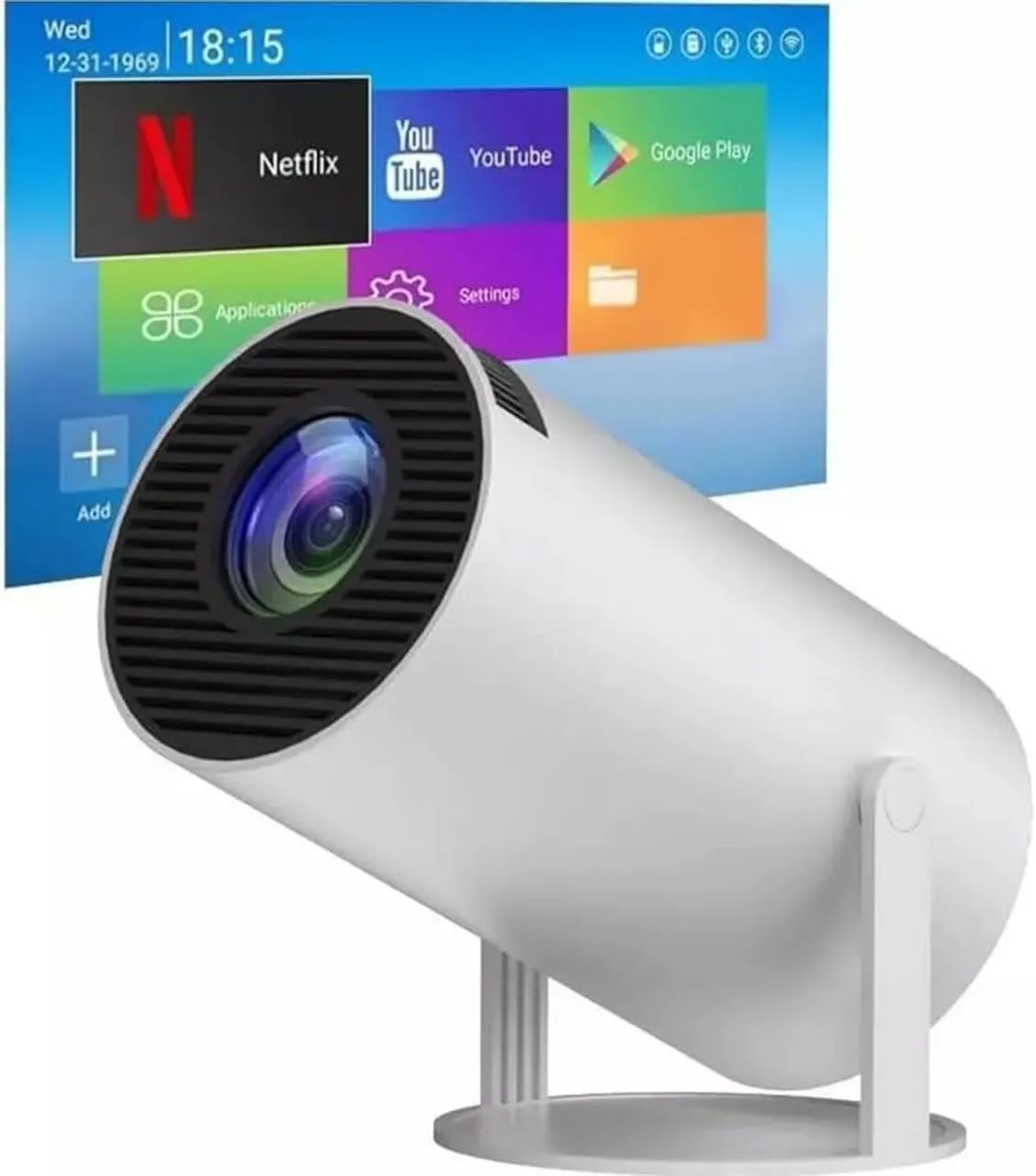 Projector with foldable screen64318191599875121