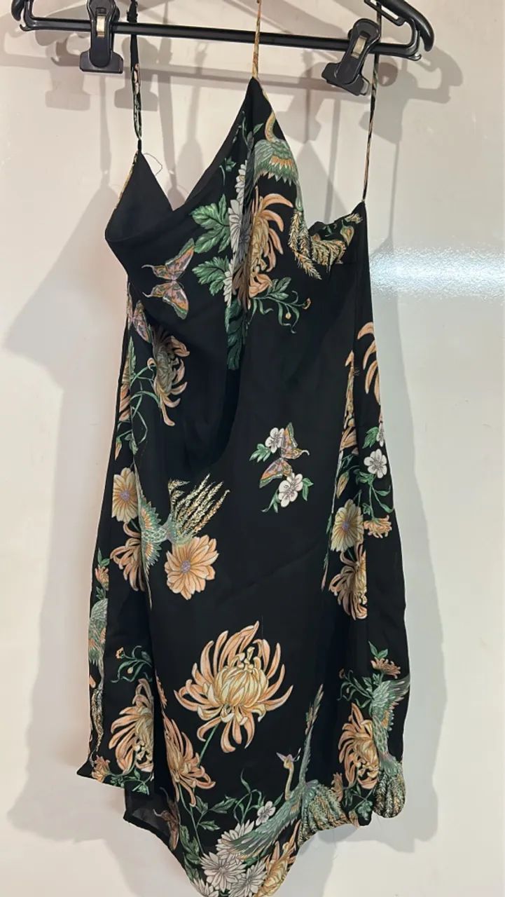 Vestido Floral Preto kimono Forever 21 - Foto 2