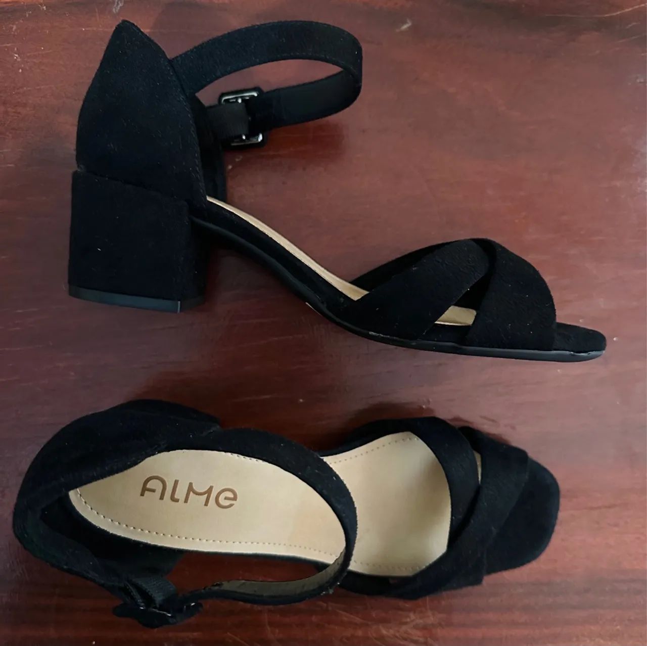 Sandália Salto Bloco ALME Preta | TAM 34 - Foto 2