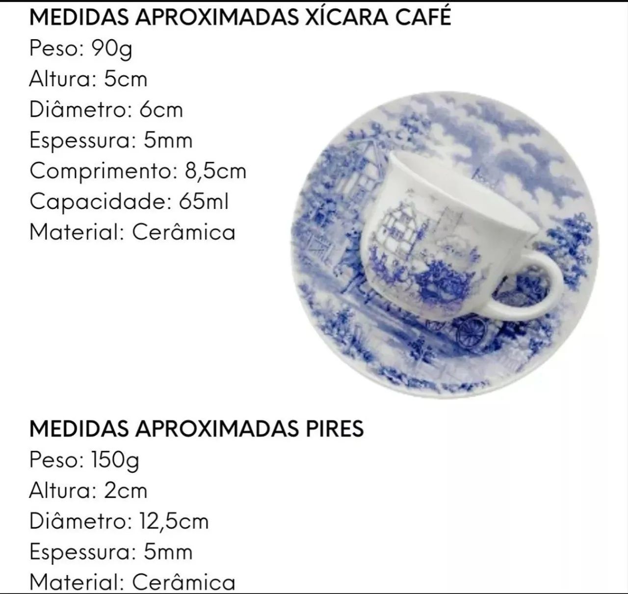 6 Xícaras Para Café Cena Inglesa Biona - Foto 4