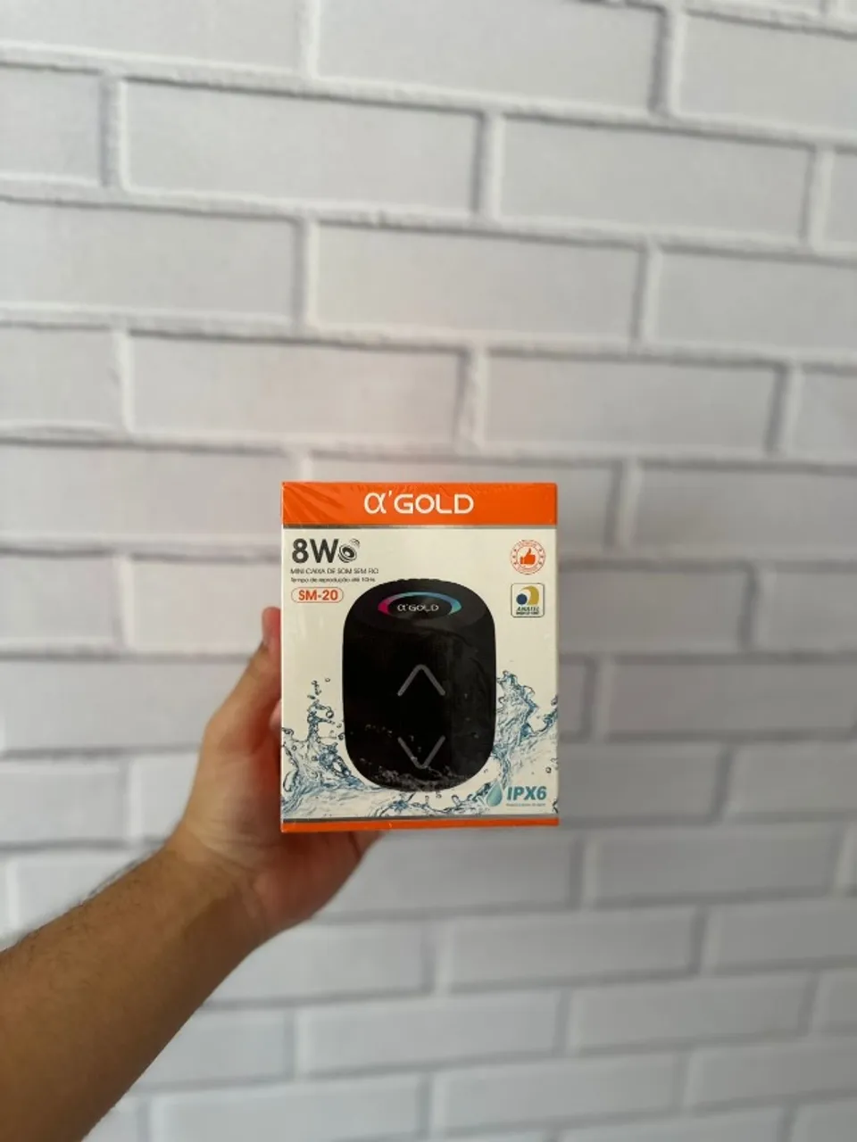 Caixa de Som AGOLD SM-20 com LED RGB (Fazemos entregas!)