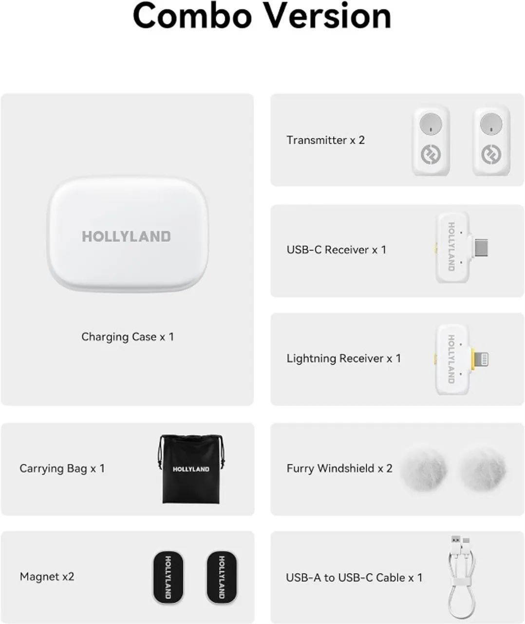 Hollyland LARK A1 Combo Branco - Microfone Sem Fio Mini para iPhone e Android - Foto 3