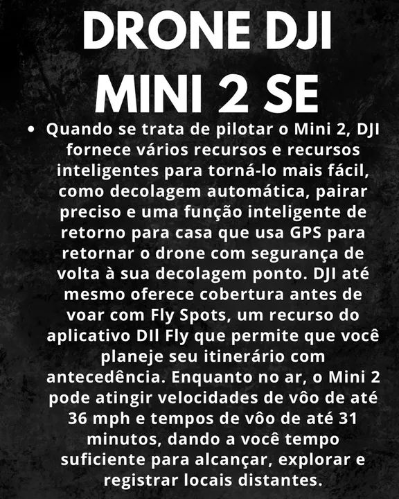 Drone DJI Mini 2 SE NOVO com garantia  - Foto 5