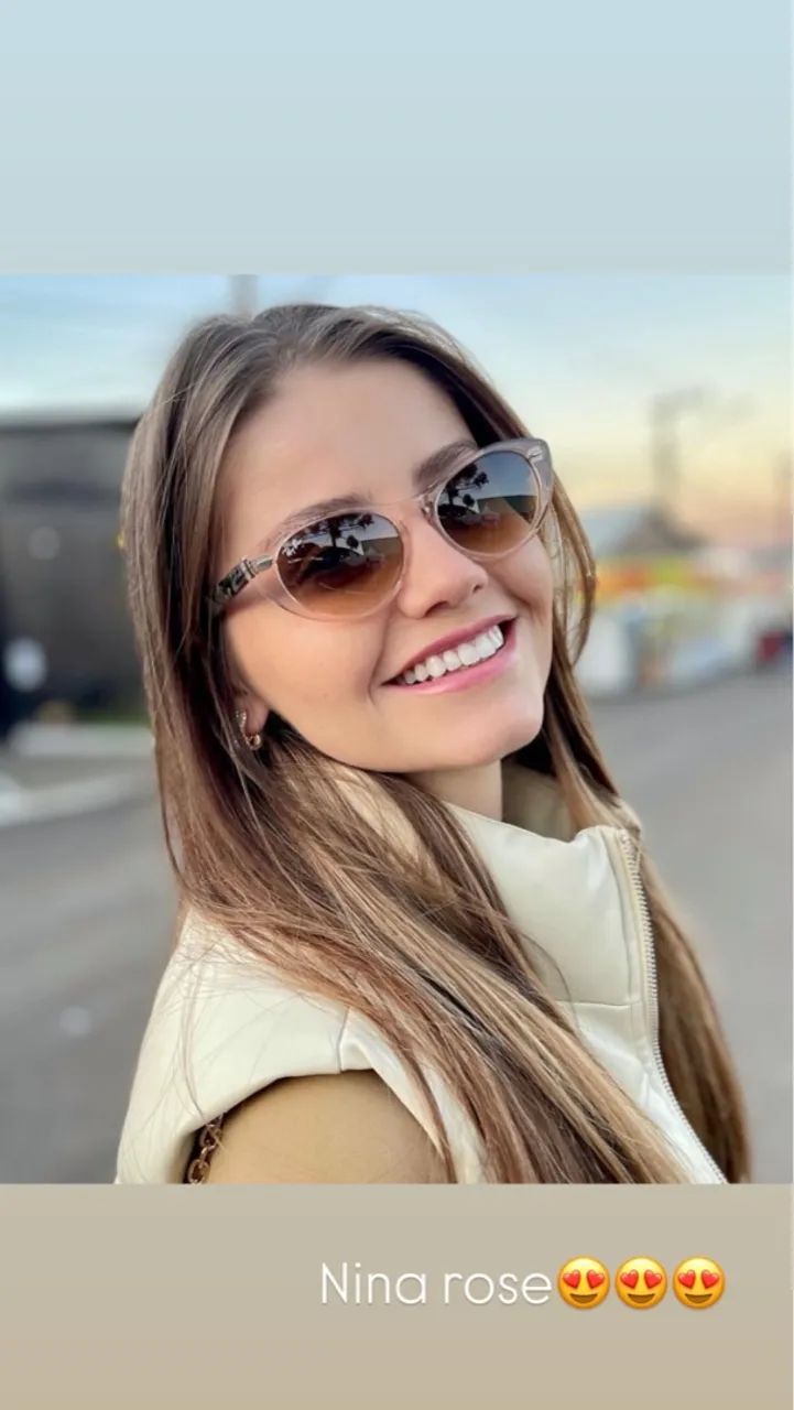 Óculos de Sol Ray-Ban Nina Rose - Elegância e Proteção - Foto 3
