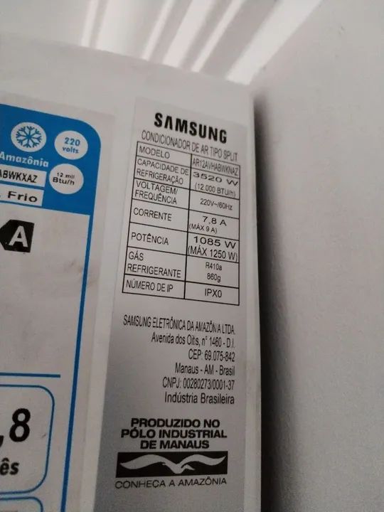 Ar condicionado Samsung 12000 BTUs  - Foto 2
