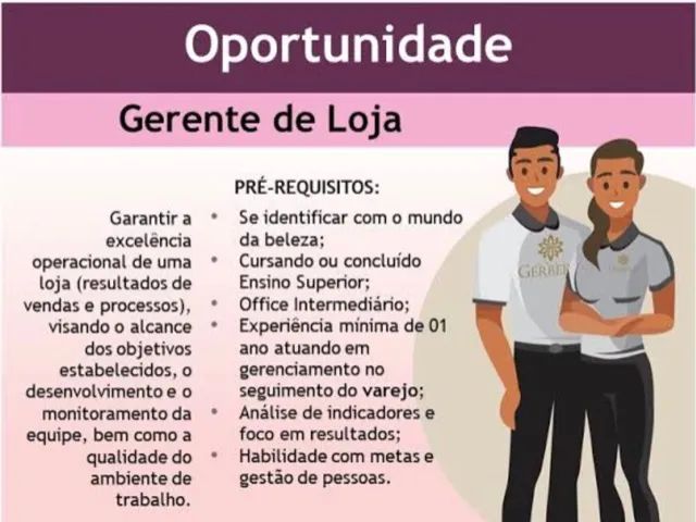 Gerente de loja e Supervisor 