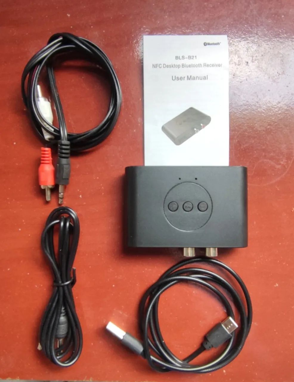 receptor bluetooth stereo rca com auxiliar usb p2