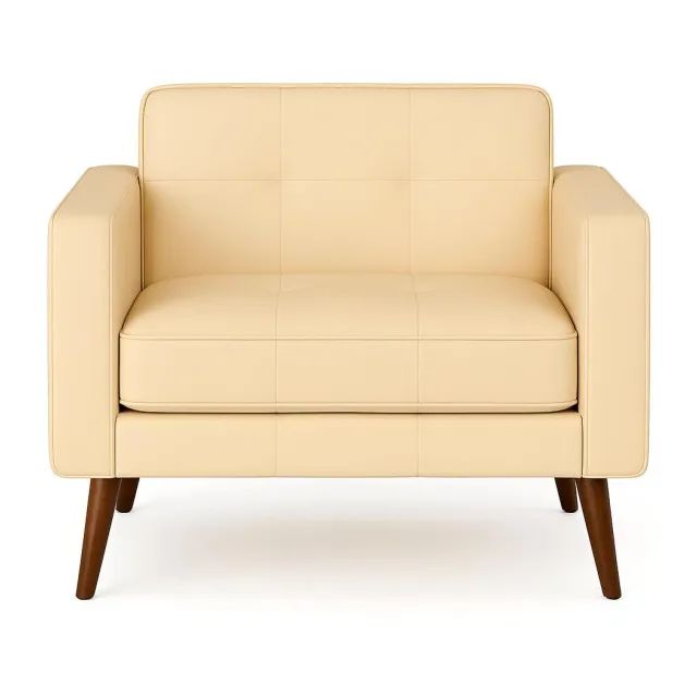 Poltrona Escritório ROMA 1 Lugar Corino Cor Areia Conforto Sofisticado Modelo 60061 - Foto 2