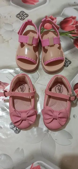 Sandália e Sapatinho Infantis - Tamanho 19 - Rosa
