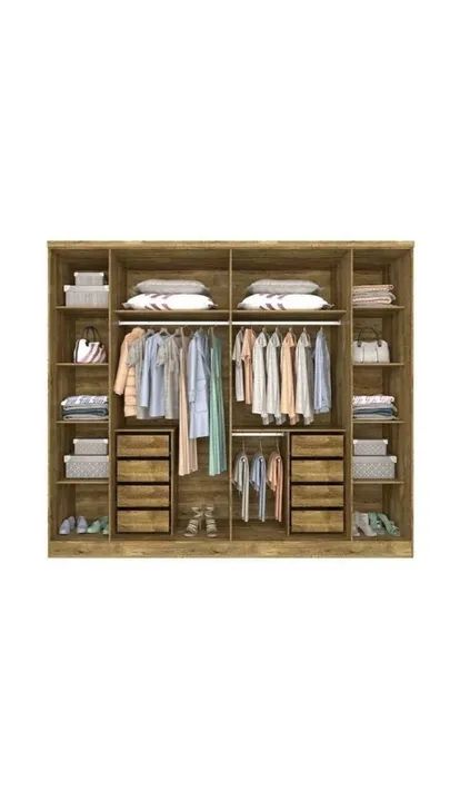 Guarda-roupa de casal moderno com 6 portas tcil servilla - Foto 2