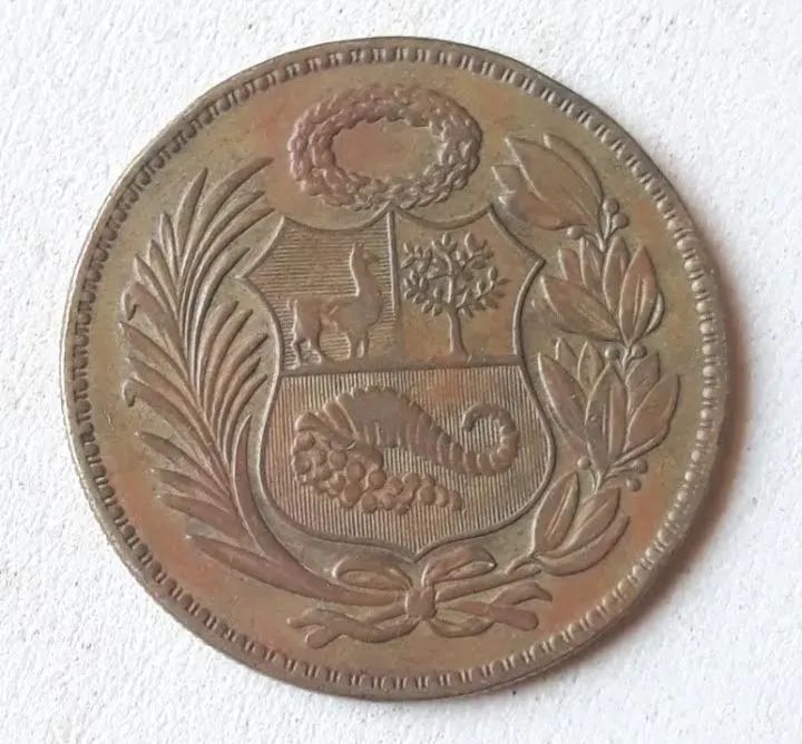 Moeda Antiga Peru 1 Sol de Ouro 1943 - Foto 2