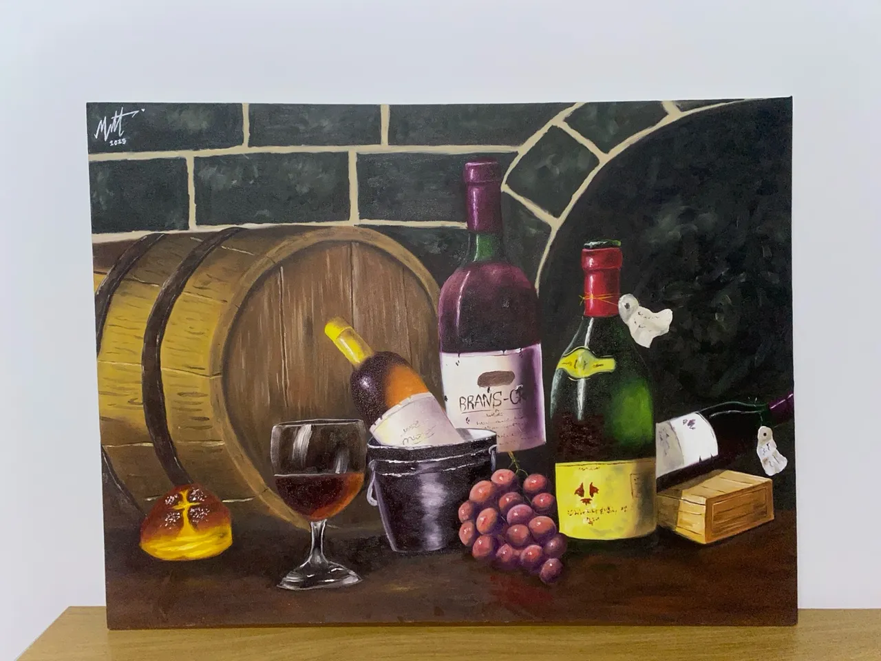 Quadro Decorativo - Natureza Morta com Vinhos