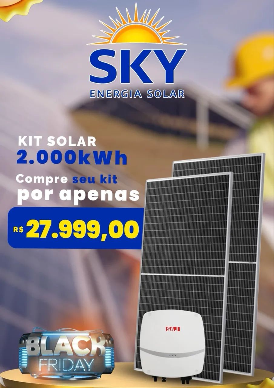 Kit SAJ + TSUN para 2000 kWh/mês