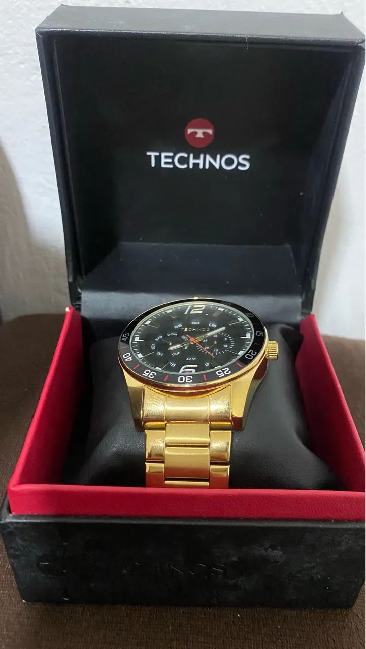 Relógio Technos Masculino Racer Premium Dourado - Foto 2