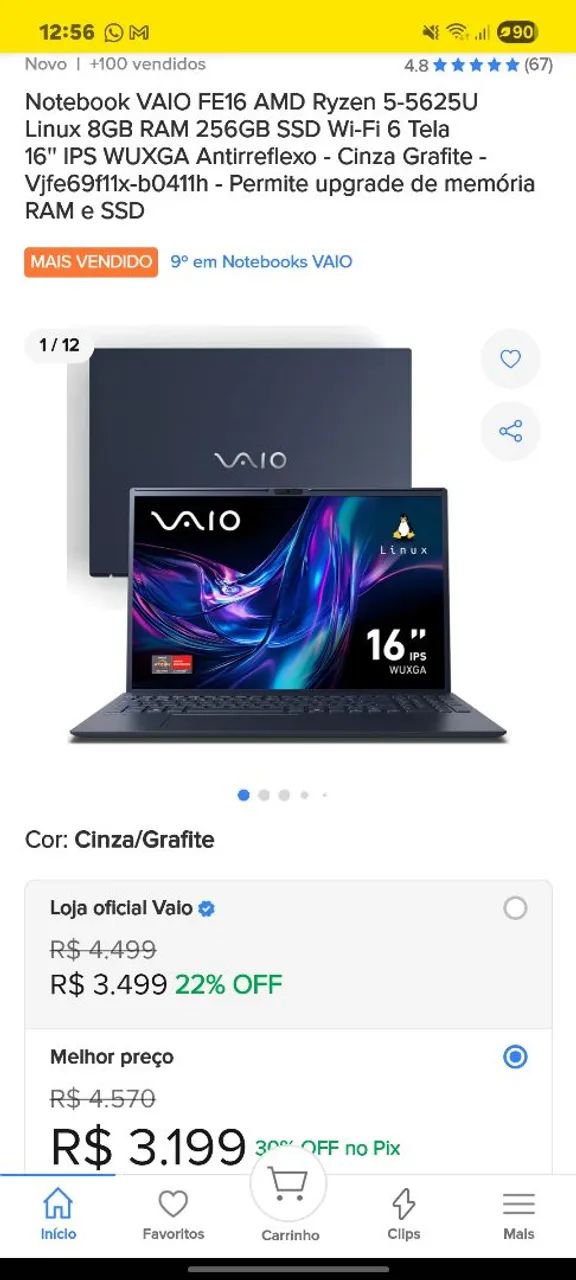 Notebook vaio rayzen 5 - Foto 5