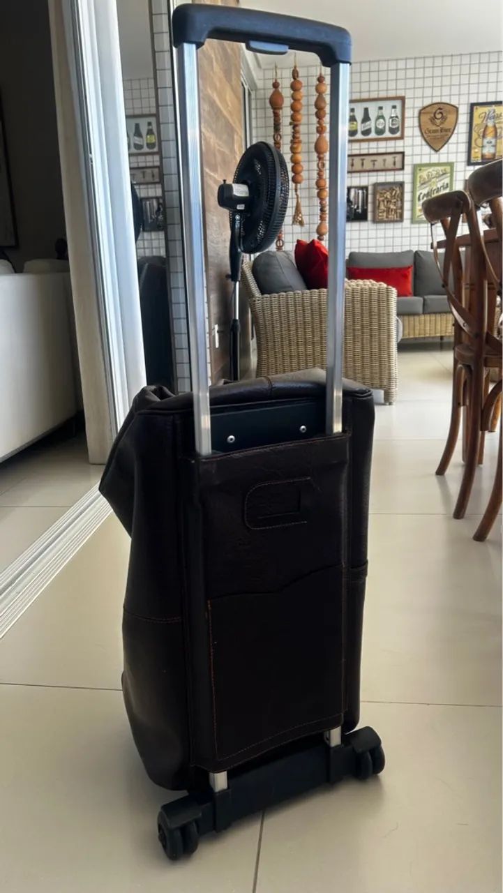 Mala de viagem executiva em couro - Foto 4
