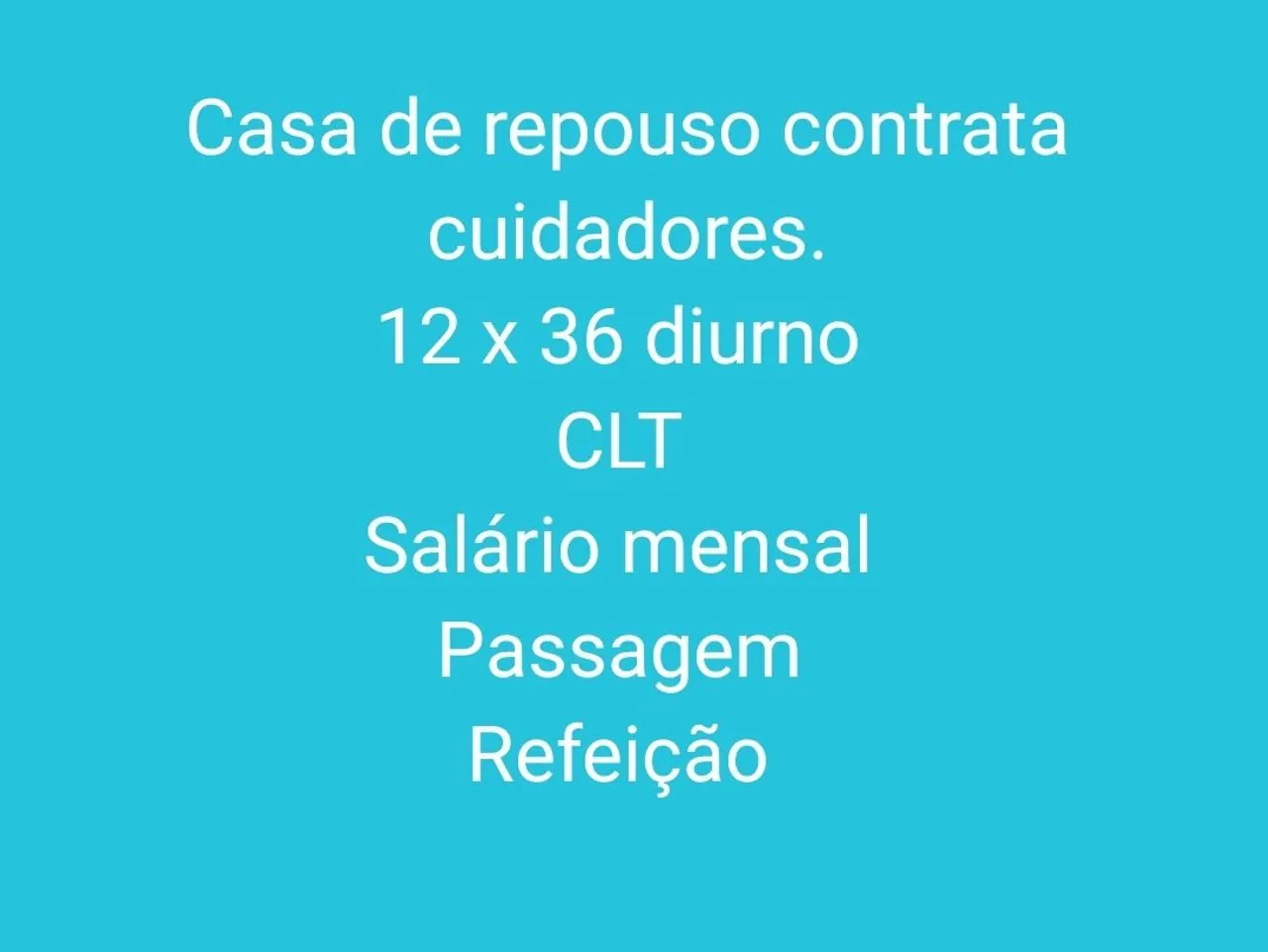 Vaga de cuidadora