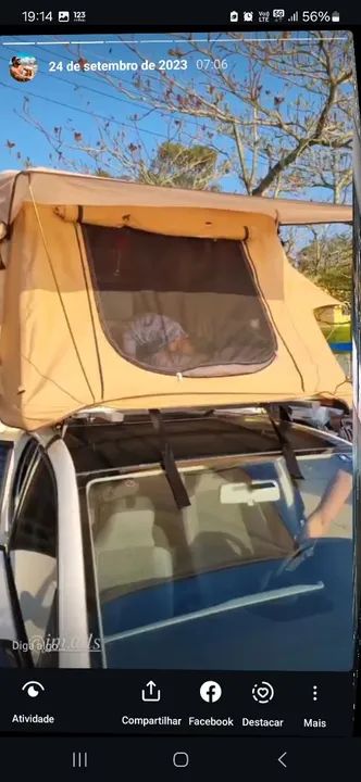 Barraca de teto para carro
