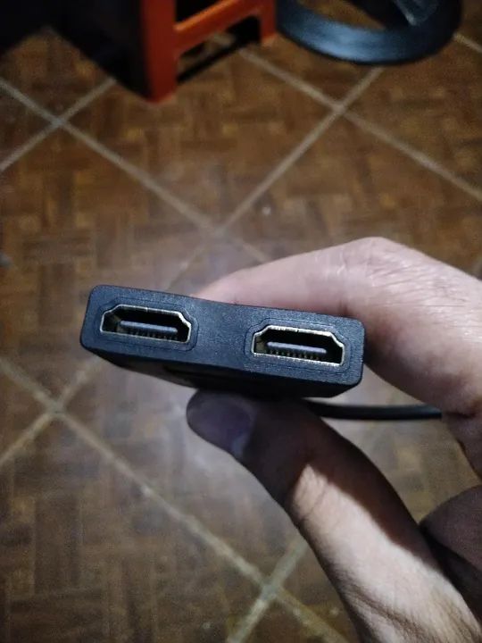 adaptador hdmi com duas saida hdmi macho e femea