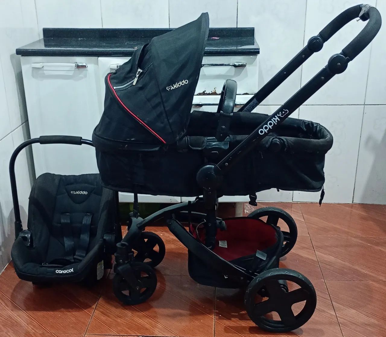 Carrinho de Bebê completo c/bebe conforto modelo 3 em1 KIDDO 