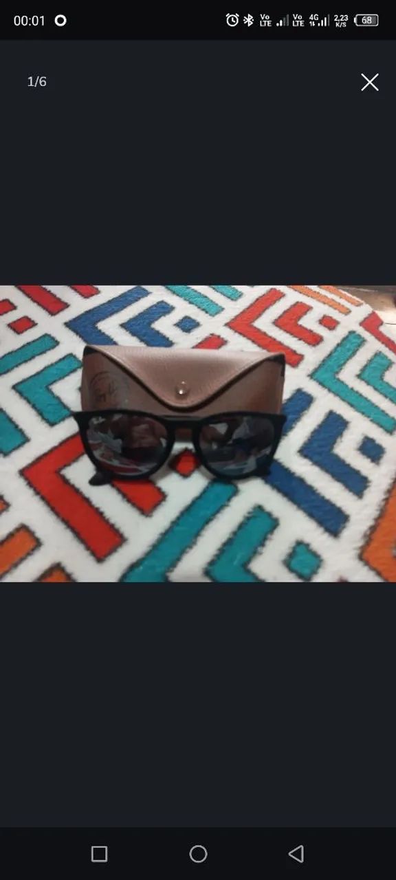 óculos de sol da marca Ray-Ban, modelo Erika.  LEIA O ANÚNCIO  - Foto 5