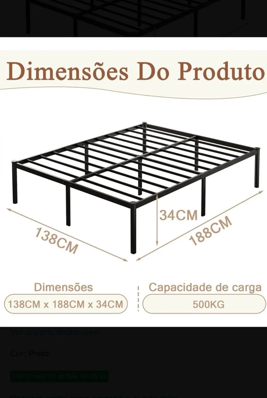 Cama de casal industrial 