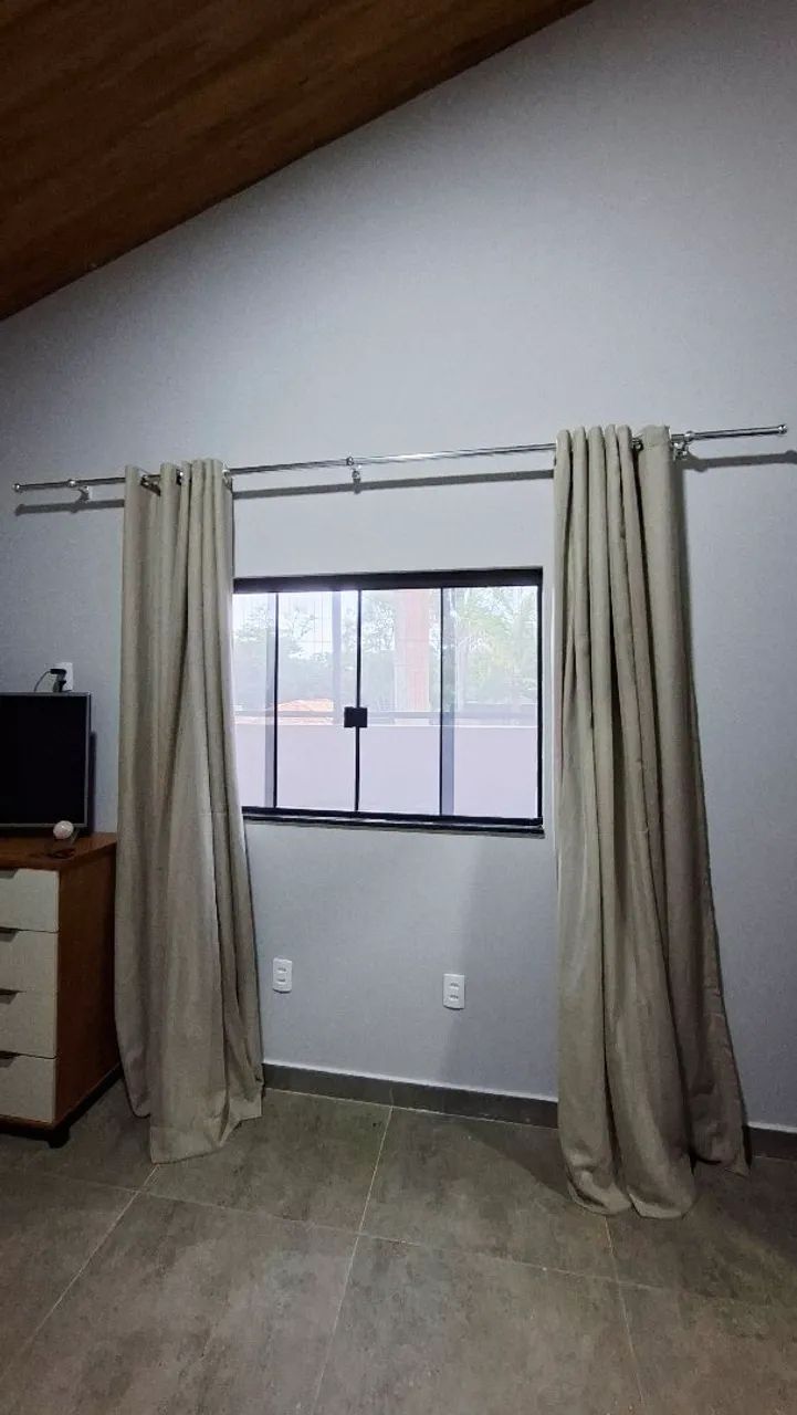 Cortina Blackout Hermes (4,00m x 2,60m) + Varão cromado - Seminova - Foto 2