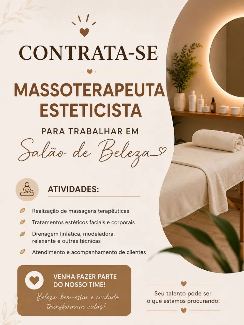 Contrata-se esteticista 