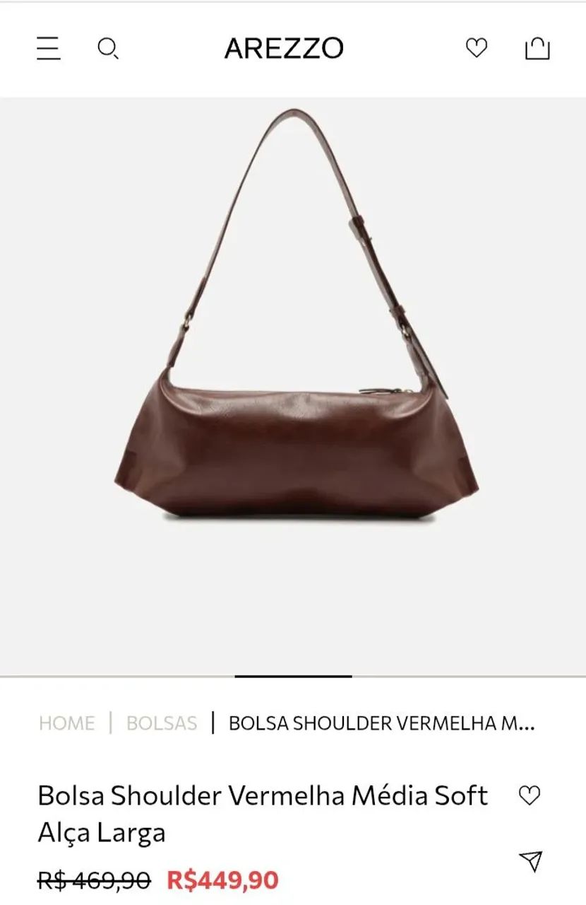 Bolsa média AREZZO nova  - Foto 3