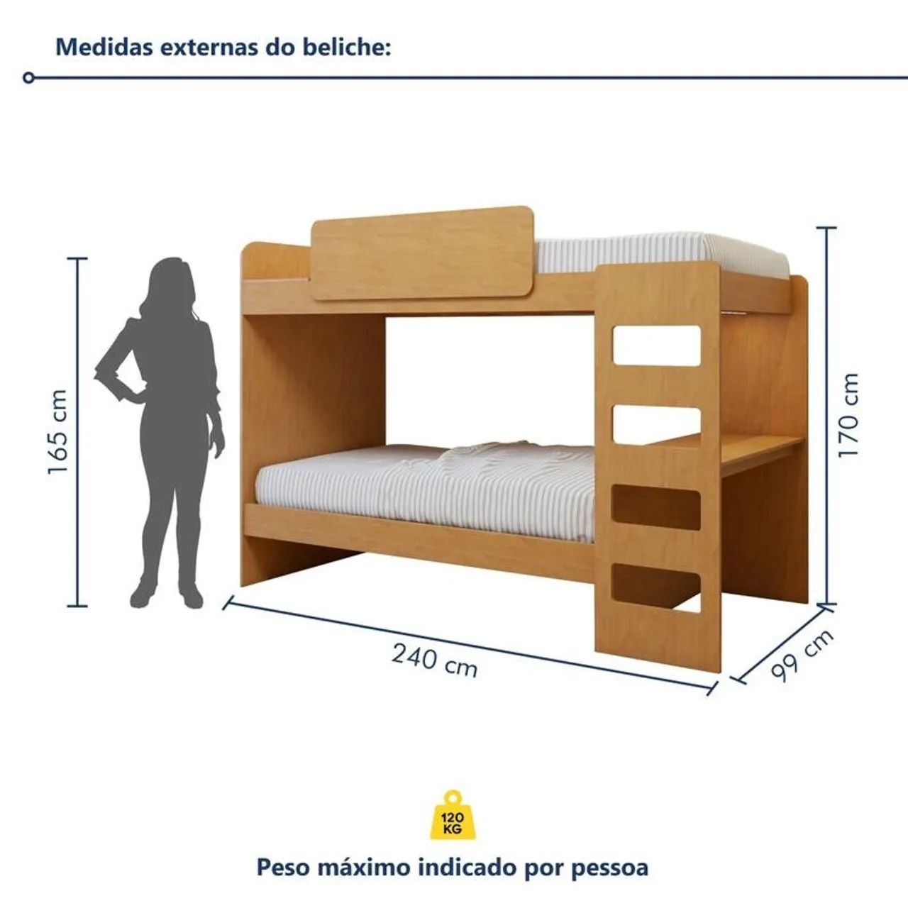 Beliche 100% MDF com Escrivaninha  - Foto 3