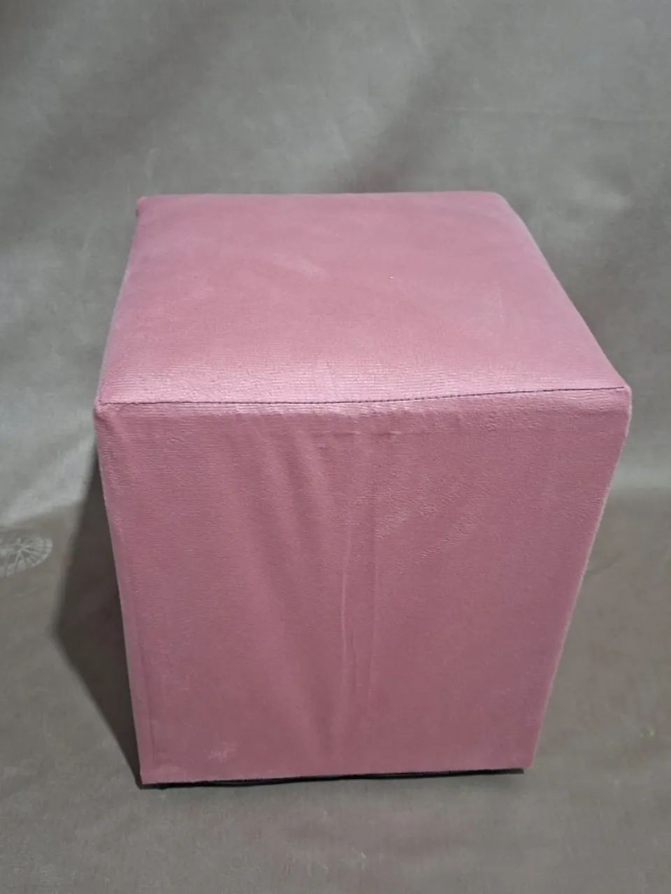 Puff Quadrado Suede Rosa - Foto 3
