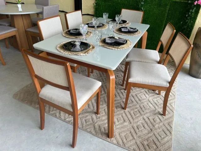 Mesa de Jantar com 06 cadeira Madeira Maciça  - Foto 4