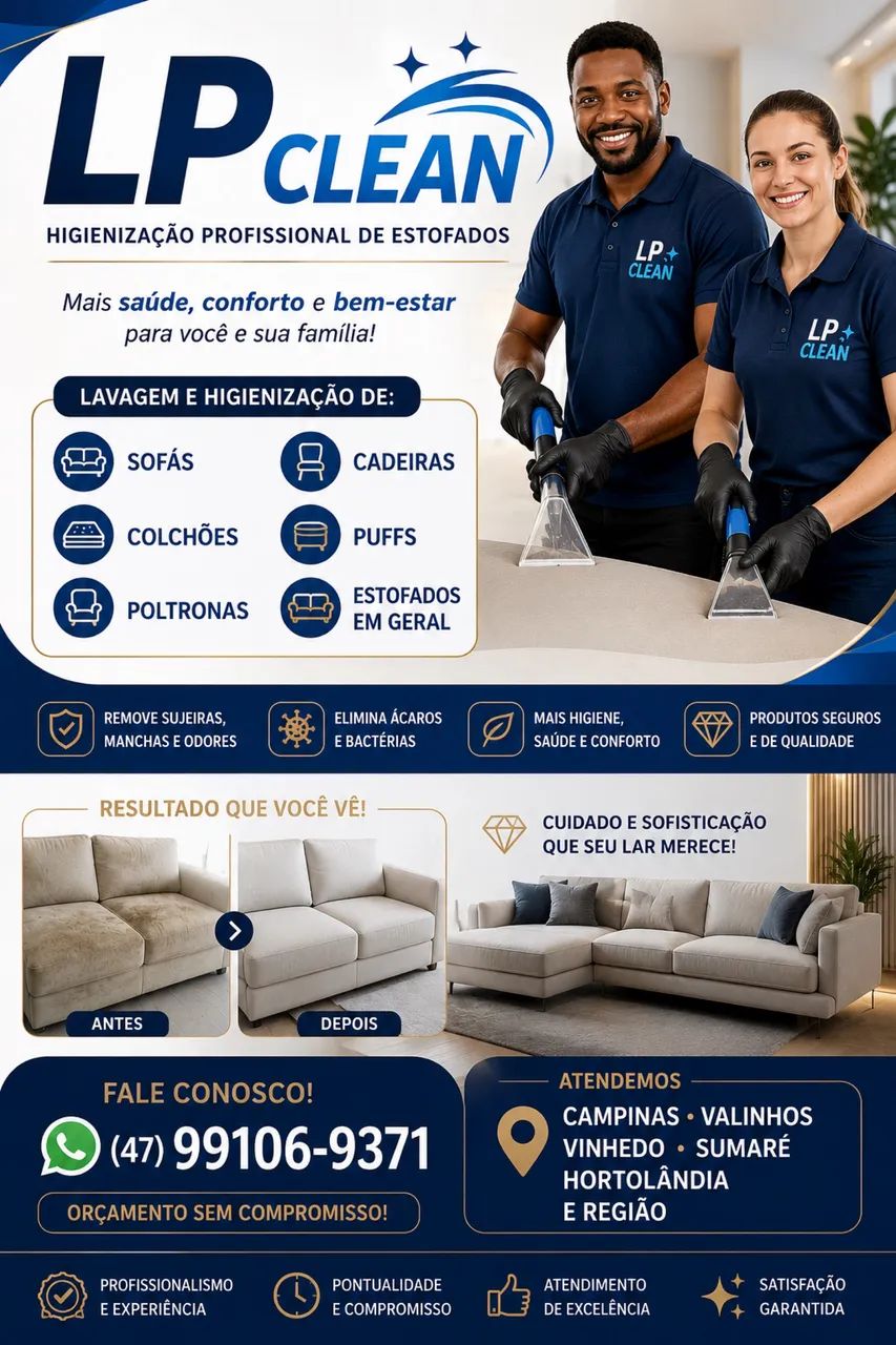 Higienização de sofá, cama,poltronas,estofados etcc