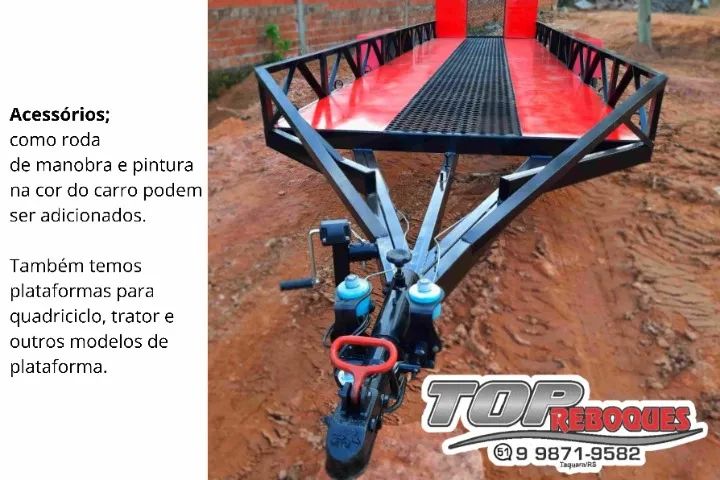 Plataforma de veículo direto da fábrica, Top Reboques, modelo R8. - Foto 4