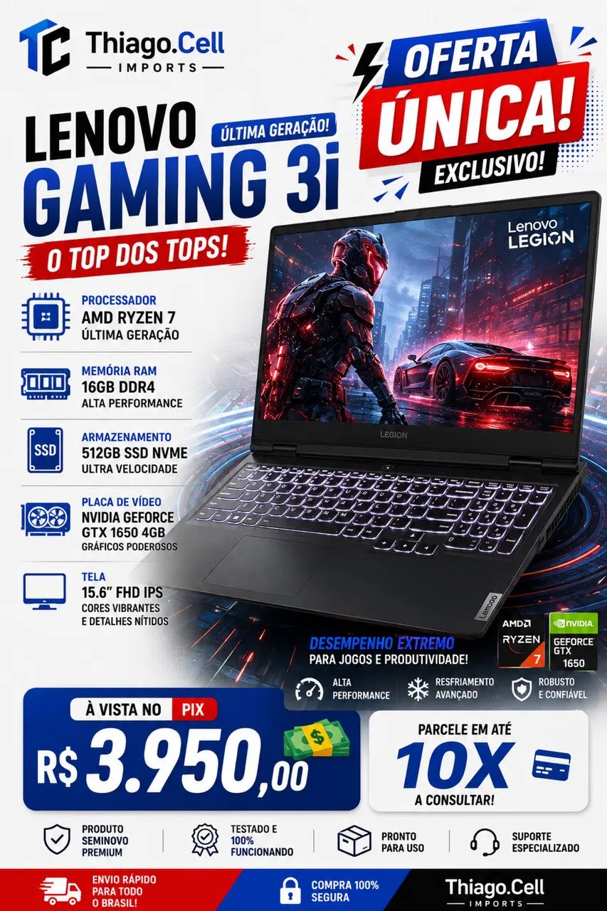 Lenovo gamer ultra top ryzen 7  - Foto 3