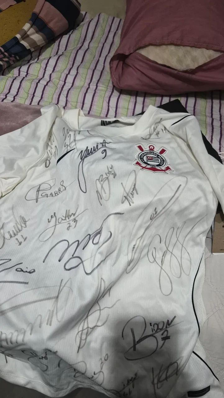CAMISETA DO CORINTHIANS AUTOGRAFA DA POR MEMPHIS E TODOS OUTROS GRINGOS 