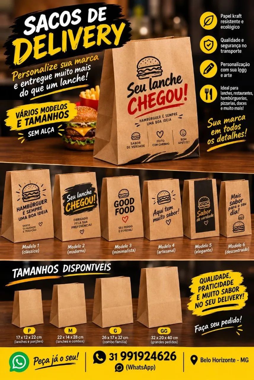 EMBALAGENS PERSONALIZADAS PARA DELIVERY  - Foto 2