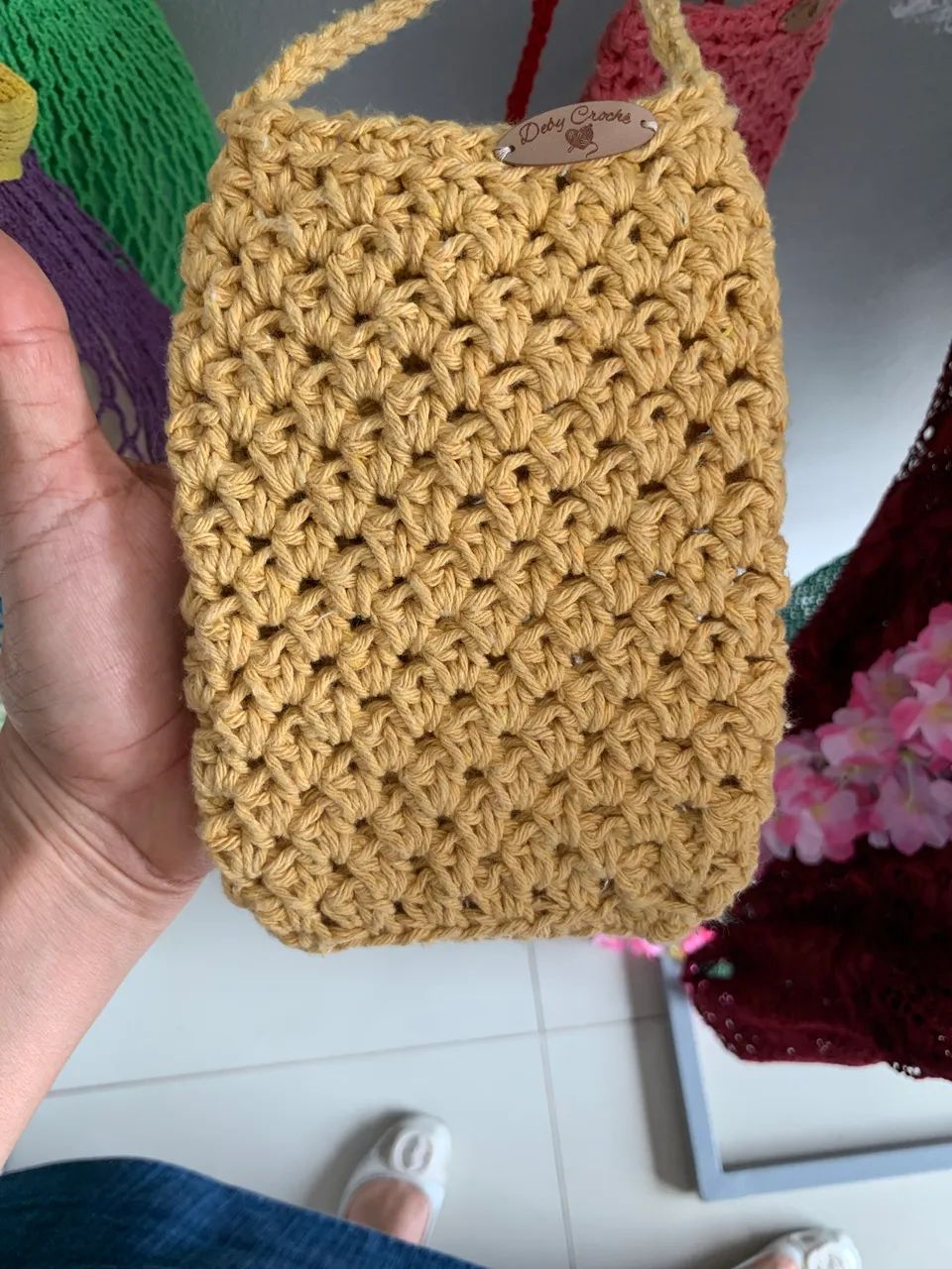 Porta celular  de crochê  - Foto 3