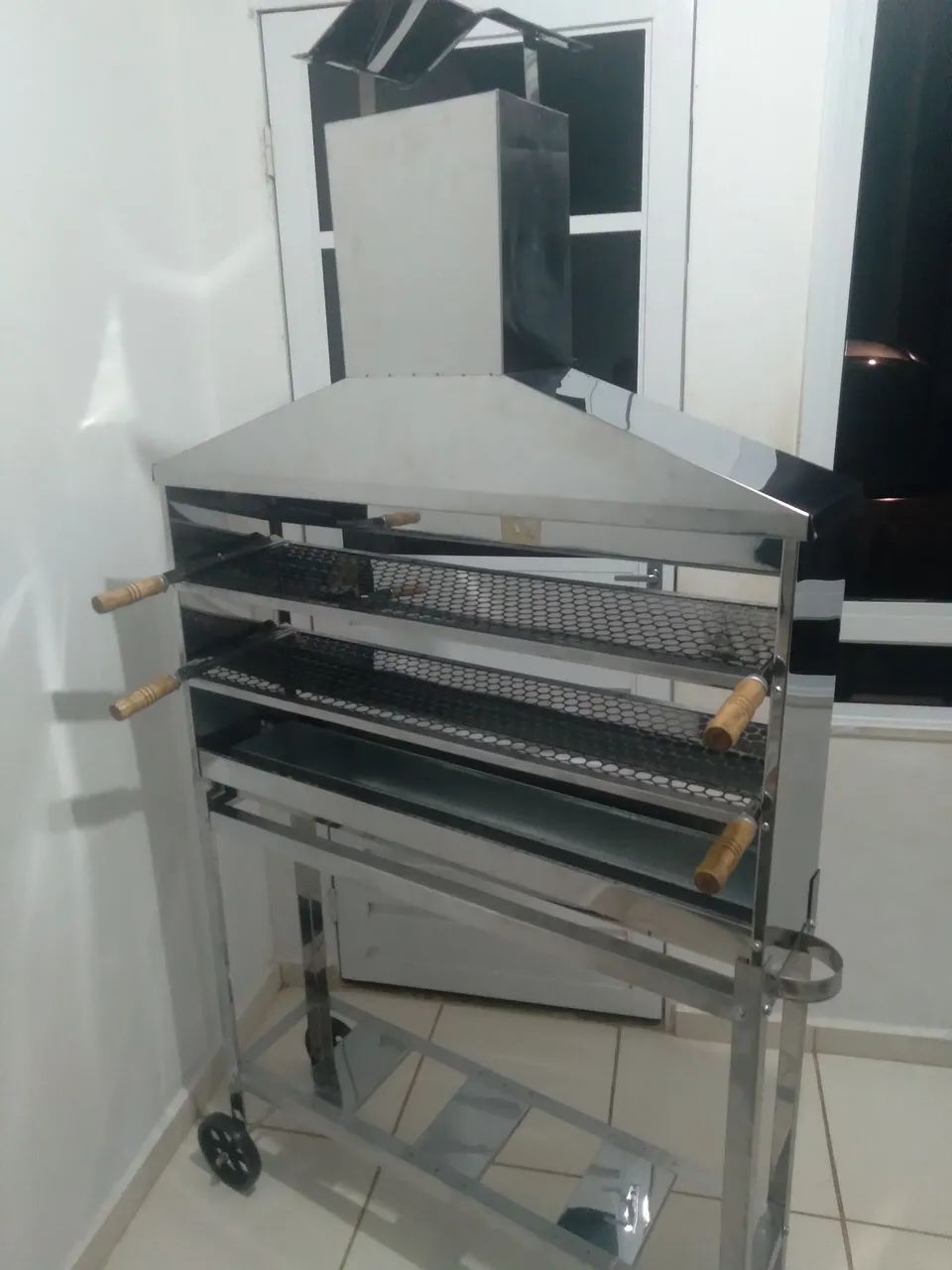 Carrinho Grande Churrasco Profissional Novo completo 