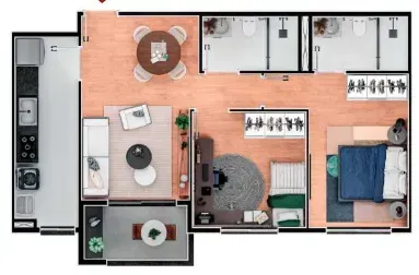 PLANTA 65m²
