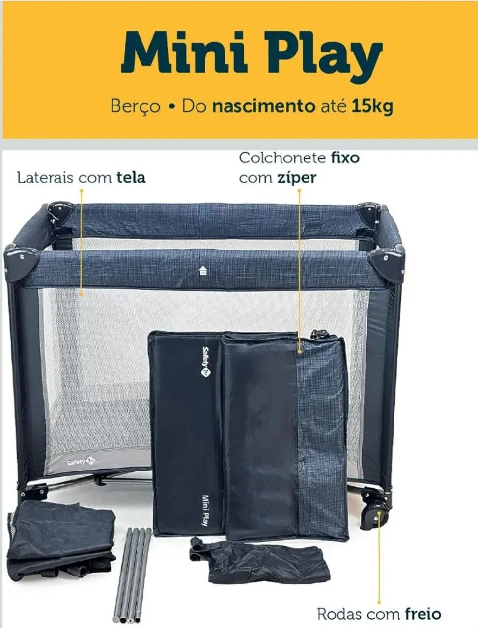 Berço mini play safety 1st - Foto 3