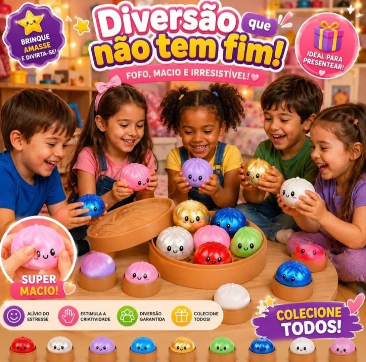 Squishy Perfeito para Relaxar Colecionar Spirobol Dumpling - Foto 2