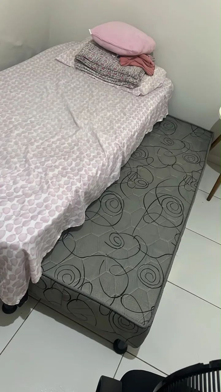 Cama box solteiro conjugada 