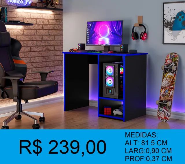 Escrivaninha gamer - compre hoje e receba amanhã 