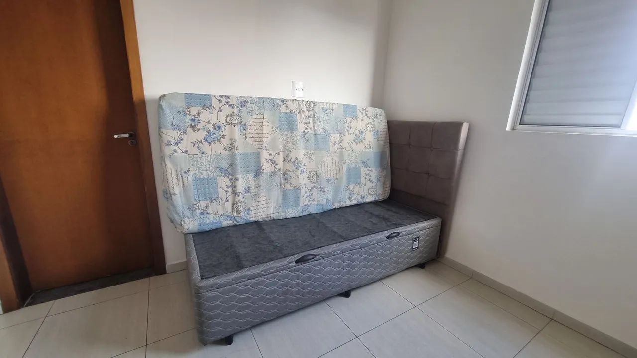 Cama + Colchão de Solteiro c/ Baú e Cabeceira  - Foto 2